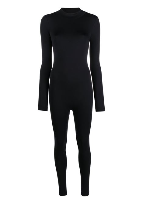 Black long-sleeve scoop-back jumpsuit - women SERGIO ROSSI X WOLFORD | 571587005
